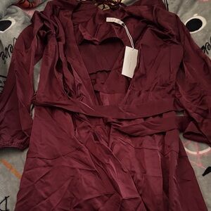 Lush Burgundy Maxi Dress